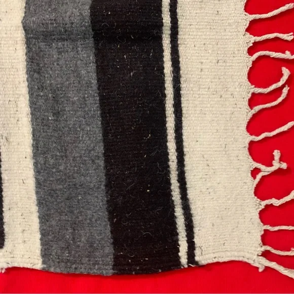 Vintage Peruvian Reindeer Alpaca Wool Small Rug